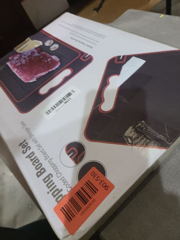 Photo 1 of 1 Pcs Stainless Steel Cutting Board for Kitchen,Double Sided Non Toxic Non Slip Chopping Board 14.37"*9.84",Food-Grade,Scratch Resistant Mesh Design(1 side 304 Stainless Steel, 1 side Wheat Straw PP)