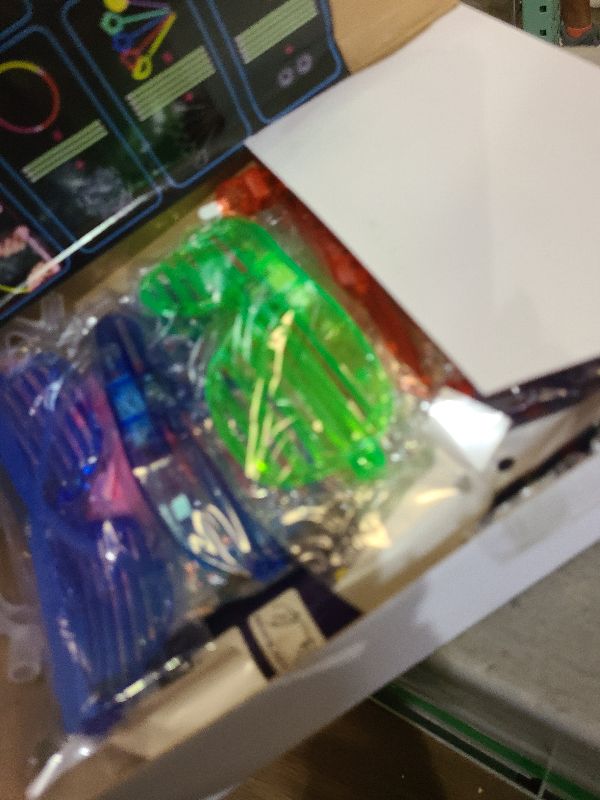 Photo 1 of 112PCS Glow in the Dark Party Supplies for Kids Adults, Light Up Party Favors with Light Up Glasses, 50 Glow Sticks Bulk Pack for DIY Bracelets Necklaces, Neon Party Supplie Decorations for Hallowee