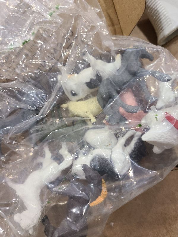 Photo 1 of 15 Pcs Mini Figures Toys Realistic Farm Animal Figurines, Plastic Learning Educational Playset Animal Themed Party Supplies Cake Topper Ornaments for Easter Egg Birthday Christmas