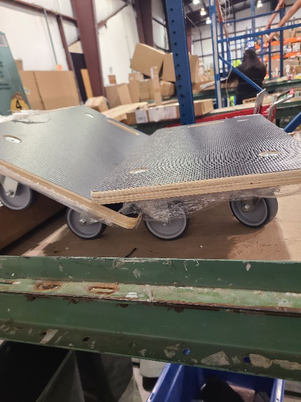 Photo 1 of 1100LB Heavy Duty Rectangle Moving Dolly Cart - 2-Pack with 3" TPR Silent Wheels, Non-Slip 11-Layer Plywood Platform, No Assembly Needed - for Furniture, Warehouse, Home & Commercial Use