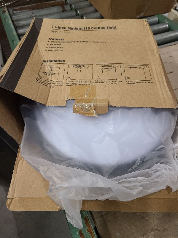 Photo 1 of 2-Pack 36W LED Ceiling Lights Black, 13inch Flush Mount Light Fixtures 3600LM 2700K/3000K/4000K/5000K/6500K Color Changing Ceiling Lights, Modern Dimmable Lighting for Kitchen Living Room Bedroom