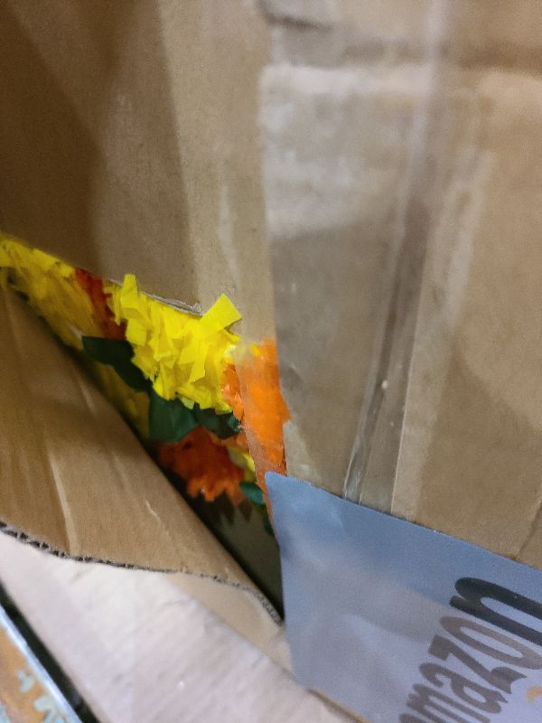 Photo 1 of 11 Pcs Marigold Garland for Decoration,5 Feet Flower String for Indian American Wedding Party Mantel Decoration,Diwali and Bush Floral Party