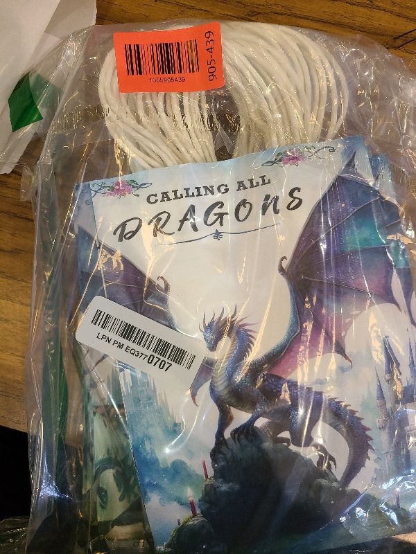 Photo 1 of 24 Pack Dragon Party Favor Bags for Kids – Fantasy Goodie Bags with Handles, Dragon Birthday Decorations, Dragon Party Supplies for Boys