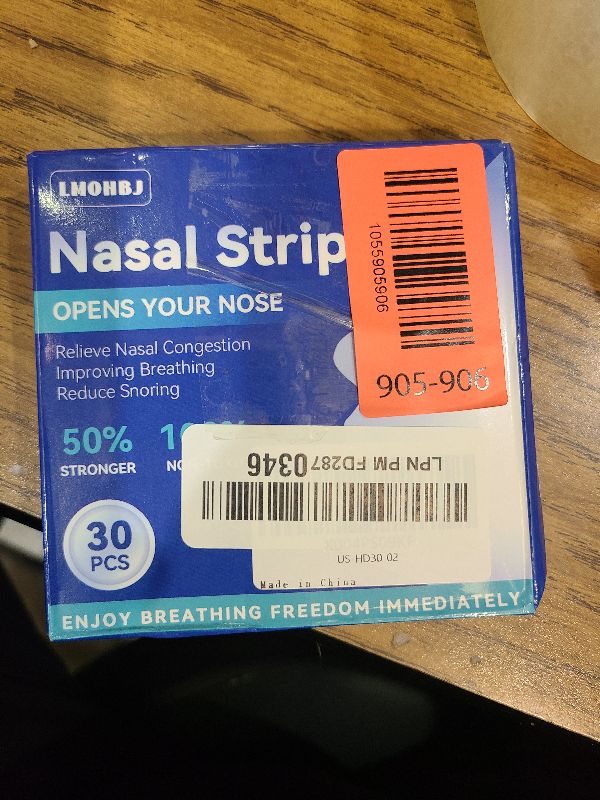 Photo 1 of 30Pcs Nasal Strips Anti Snoring, Extra Strength Nose Strips Breathing, Nose Tape for Sports and Sleep, Anti Snoring Strips Help Stop Snoring and Nasal Congestion Relief