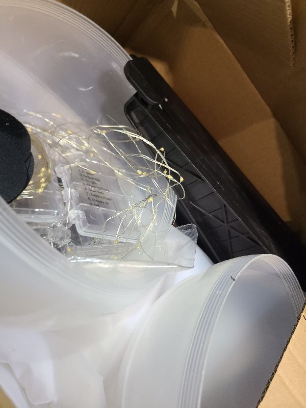 Photo 1 of 2 Pack Halloween Ghost Decorations Outdoor with Remote, Light Up Ghosts Kit with Reinforced Stand, Large Scary Ghost DIY Kit with String Lights for Yard, Lawn, Garden, Front Porch