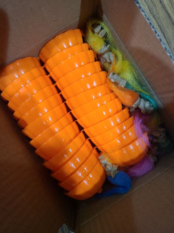 Photo 1 of 24 Pcs Vintage Lucky Dolls Action Figures Bulk with 12pcs Halloween Pumpkin Candy Box Great for Kids Boys Girls Halloween Party Favors Treat Bags Gifts Yard Home House Décor