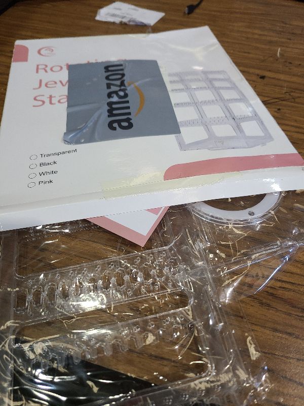 Photo 1 of 17Dec 360 Rotating Earring Holder Organizer Stand,5 Tiers Acrylic Jewelry Organizers and Storage,Stud Earring Organizers and Storage,212 Holes and 212 Grooves for Earrings Necklaces chain bracelet