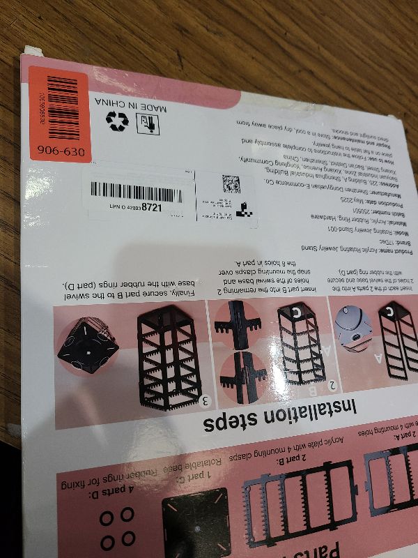 Photo 1 of 17Dec 360 Rotating Earring Holder Organizer Stand,5 Tiers Acrylic Jewelry Organizers and Storage,Stud Earring Organizers and Storage,212 Holes and 212 Grooves for Earrings Necklaces chain bracelet