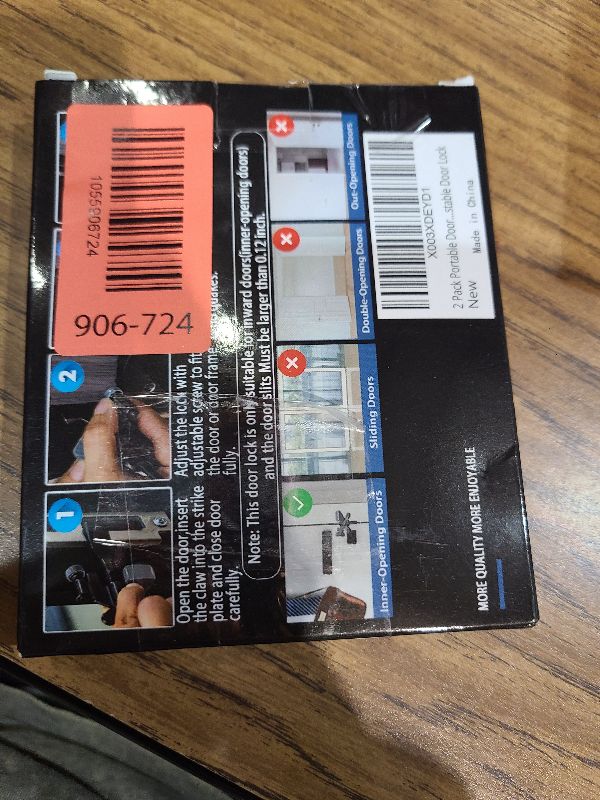 Photo 1 of 2 Pack Adjustable Portable Door Lock, Hotel Door Locks for Travelers Security, Prevent Unauthorized Entry, Door Stoppers Security for Travel Bedrooms Apartment Airbnb Dorm, with Silicone Caps