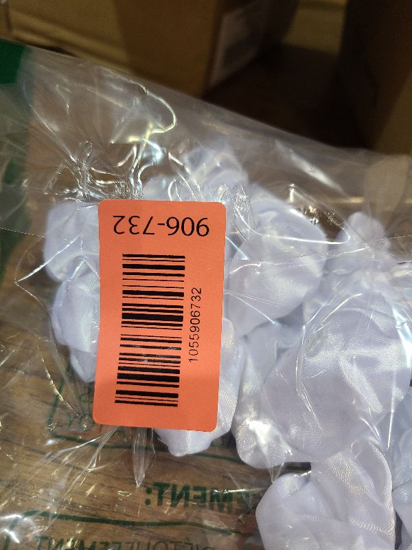 Photo 1 of 12PCS LED Hair Scrunchies Light Up White Scrunchies,Satin Ponytail Holder Glow in the Dark Hair Accessories Neon Rave Party Supplies