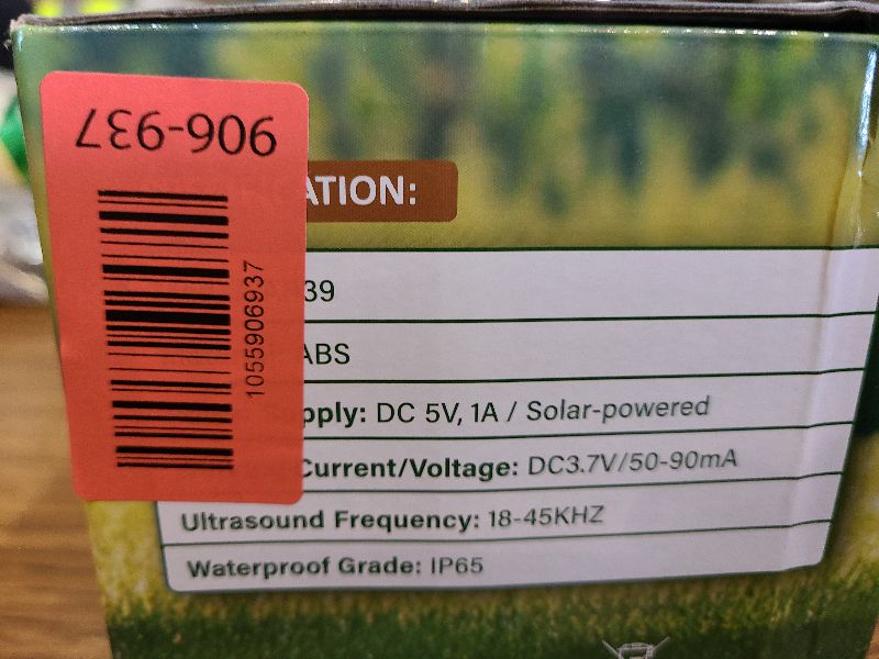 Photo 1 of 2 Packs Ultrasonic Animal Repeller Solar Powered, Cat Repellent Outdoor with Motion Sensor, Waterproof Deer Repellent Devices with LED Flash Light, Effective Repel Invasive Animals to Protect Yard
