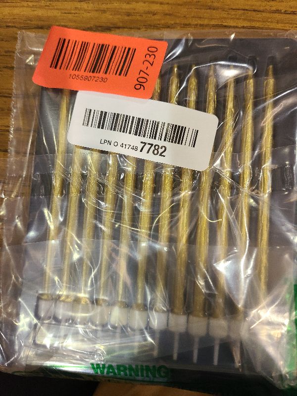 Photo 1 of 24 PCS Gold Birthday Candles, Tall Glitter Cuppcake Candles Long Thin Cake Candles in Holders for Birthday Wedding Party Decorations