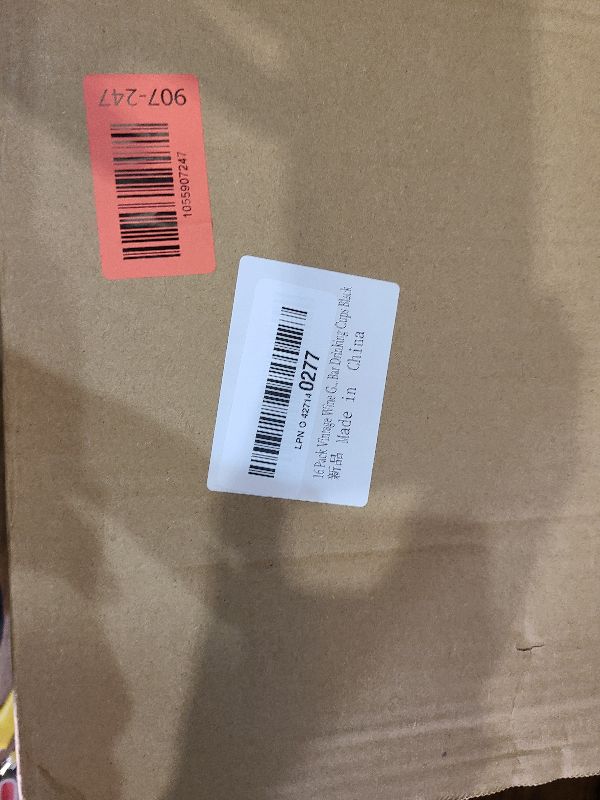 Photo 1 of 16 Pack Vintage Wine Glasses, Plastic Reusable 12 Ounce Colored Water Goblets, Unique Embossed Pattern Unbreakable Stemmed Wine Glasses, High Clear Wedding Party Bar Drinking Cups Black