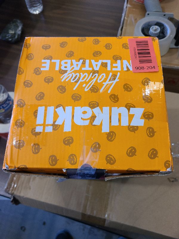 Photo 1 of 12FT Giant Halloween Inflatables Ghost with 3-Colored Flame Rotation LED Lights, Huge Spooky Halloween Decoration Outdoor Large Halloween Blow Up Yard Decorations Tall Blow-ups for Lawn Party (1PCS)