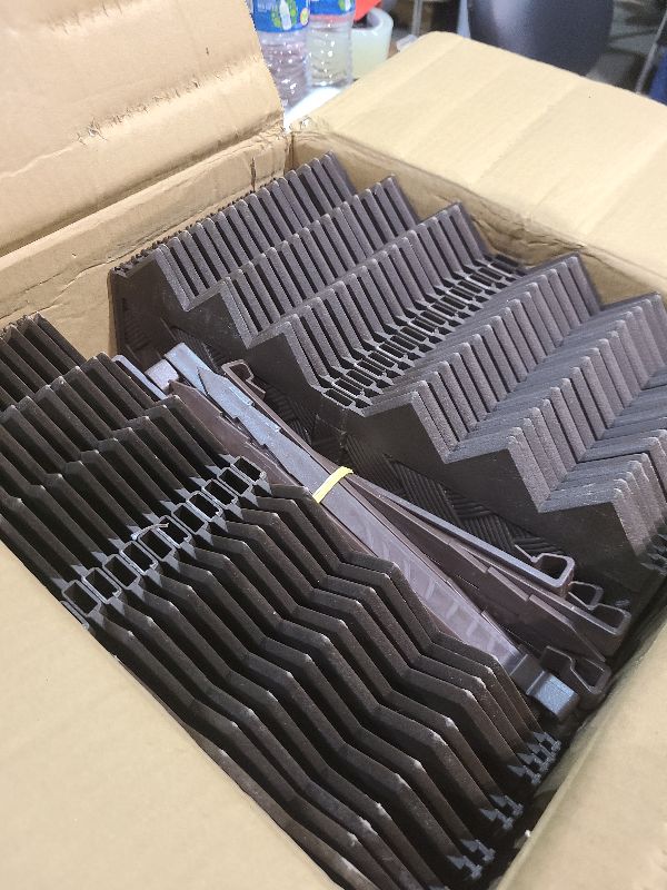 Photo 1 of 30-Pack Weaving Flower Bed Garden Edging Borders (30 FT) - No Dig Border Edgings with 8.5” Anchor Stakes & Interlocking Design-Thickened Borders for Lawns, Flower Beds & Landscaping