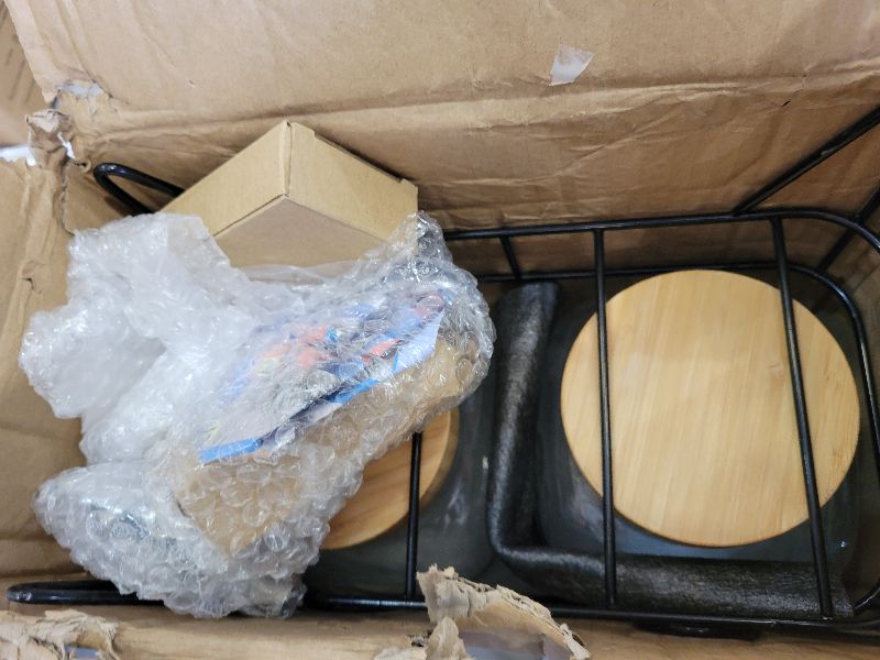 Photo 1 of 2 Pack 1 Gallon Glass Drink Dispenser with Bamboo Lid, Beverage Dispenser with Stand, Drink Machine for Lemonade, Iced Drinks Kombucha Dispenser for Parties, Weddings