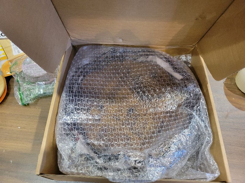 Photo 1 of 2 Pack, 11" & 12" Wooden Lazy Susan Turntable with Higher Metal Sides, 360° Rotating Lazy Susan Organization and Storage for Cabinet, Table Top, Kitchen, Countertop, Dining Table, Pantry, Coffee Bar