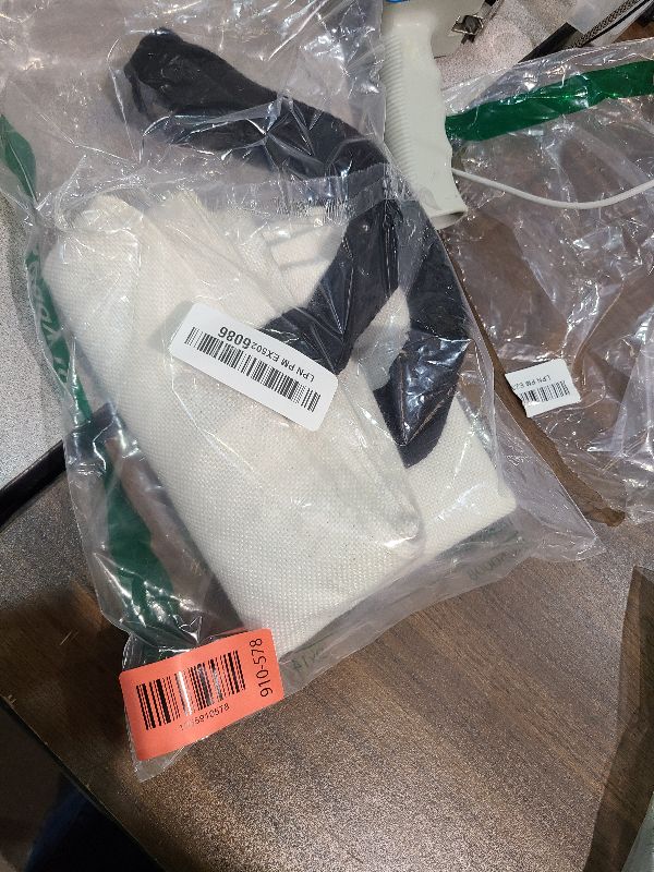 Photo 1 of 2PCS 17" Large Halloween Tote Bags - Trick or Treat Canvas Bags - Reusable Grocery Bag (Orange)