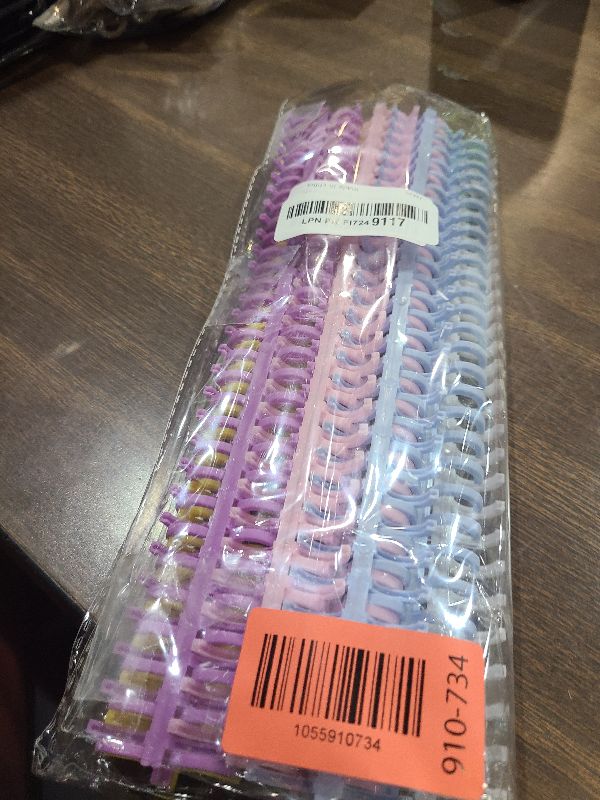 Photo 1 of 16 PCS Comb Binding Spines Plastic Spiral Binding Coils Binding Combs 30 Rings Click Binding Ring Spiral Book Binder Coils for Student Teacher Business Document File Making Office and School Use