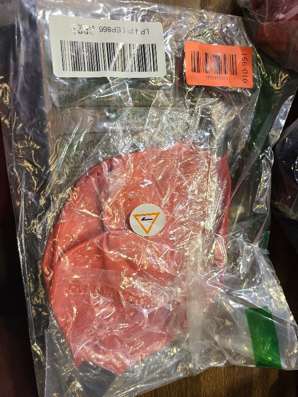 Photo 1 of 1 PC Rose Red Waterproof Nylon Cosmetic Pouch for Women, Foldable Dumpling Shaped Makeup Bag for Travel and Storage