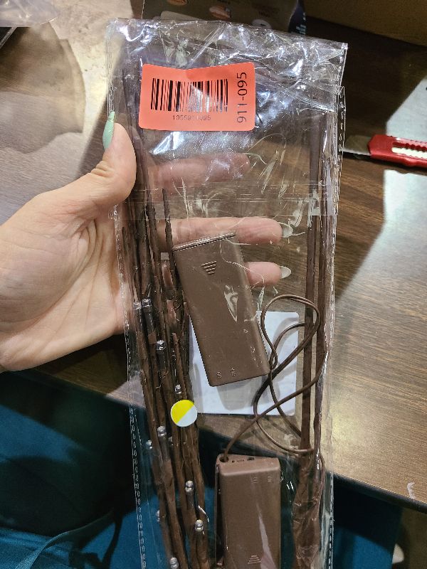 Photo 1 of 2 Pack Decorative LED Lighted Branch Lights Battery Operated Artificial LED Twig Branches Decoration for Home Room Decor Christmas Vase (Warm White, 29.5 Inches, 20leds)