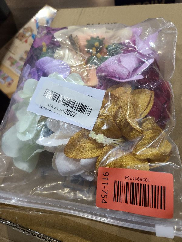 Photo 1 of 10pcs/set Floral Hair Clips, Colorful Artificial Flower Hair Accessories for Women, Trendy Simulated Flower Styling for Beach, Party & Daily Wear