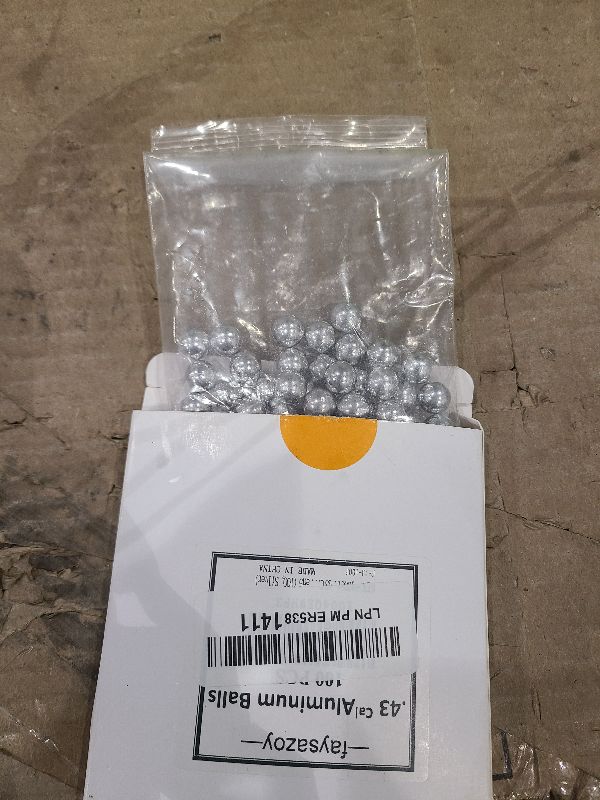 Photo 1 of 100Pcs .43 Caliber Hard Aluminum Balls, 1.83g Reusable Balls for Self Defense & Target Practice (100, Silver)