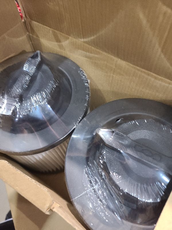 Photo 1 of 2 Pack DXVC4001 Replacement Filters for DEWALT 4-5 Gallon Wet/Dry Vac Cartridge Filter, Washable & Reusable