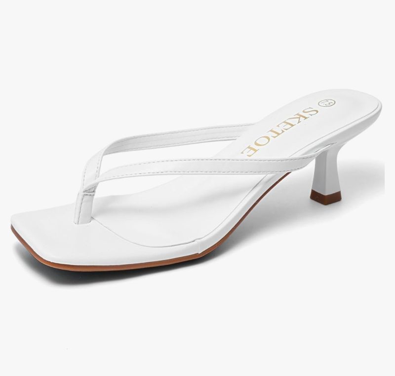 Photo 1 of 
Kitten Heels for Women Square Toe Sandals Flip Flop Heels Thong Sandals Comfortable Summer 2 Inch Heels Sandals
