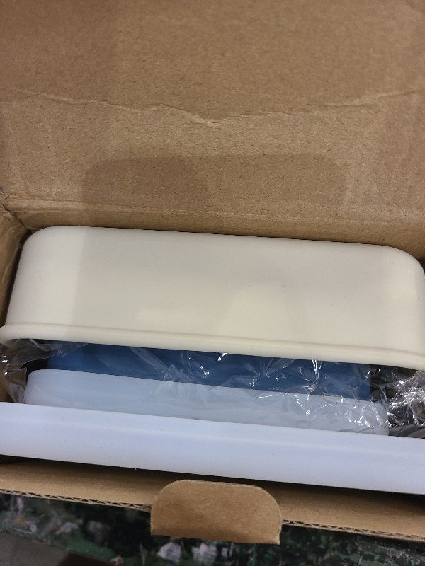 Photo 1 of 2PC Portable Leakproof Travel Soap Case, Silicone Travel Soap Case, Compact Soap Holder with Drainage Layer, Travel Soap Holder for Camping, Gym, Outdoor milkywhite&darkblue