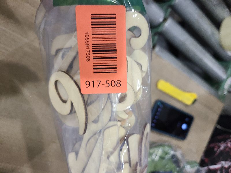 Photo 1 of 2 Inch 196 Pieces Wooden Numbers Unfinished Wood Numbers 0-9 for Crafts,with Sorting Grid Organizer