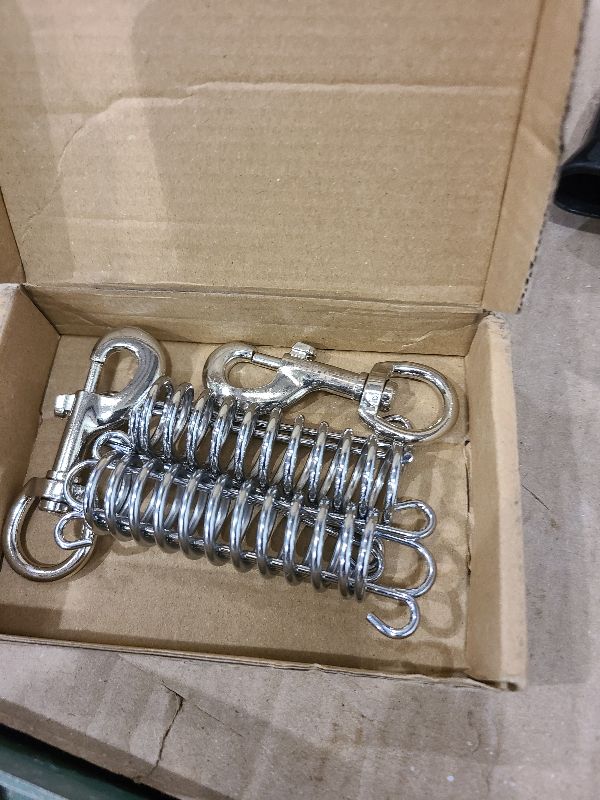 Photo 1 of 2-Pack Dog Leash Shock Absorber Spring, 300LB Heavy Duty Metal Spring Buckle - Anti-Pull Tension Relief for Large Dogs, Prevent Arm Strain & Neck Injury, Waterproof Rustproof (Fit All Leashes)