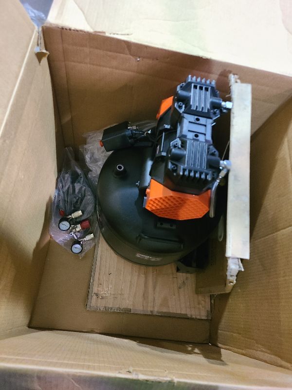 Photo 1 of 14Gal Portable Ultra Quiet Air Compressor, Max 115PSI 2HP 8.75CFM 70dB Oil-Free Low Noise Air Compressor for Auto Repair, Bike Tires, Garage Spray Painting 110V/60Hz