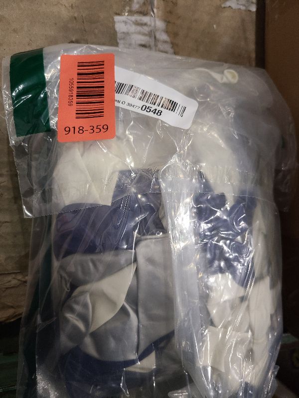 Photo 1 of 136pcs Blue White Silver Balloon Garland Kit - 18/12/10/5 Inch Royal Blue, Silver Confetti Balloon Arch for New Year, Graduation, Birthday, Father’s Day Decor