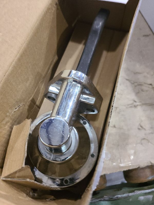 Photo 1 of 1 set SHLPDFM Mechanical Fuel Pump Chrome 6.5 PSI 1/4”NPT Inlet/Outlet Fits for Ford FE 390 427 428