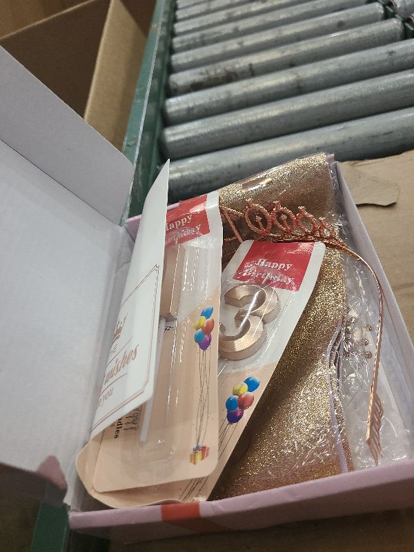 Photo 1 of 13th Birthday Decorations for Girls, Including 13th Birthday Crown/Tiara, Official Teenager Sash and Cake Topper, Number Candles, 13 Year Old Girl Gifts