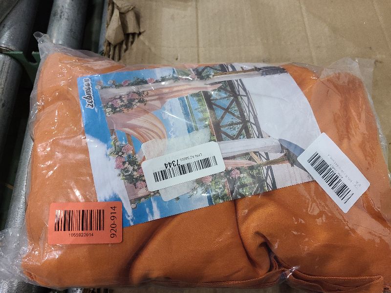 Photo 1 of 10 x 10 Feet Orange Backdrop Curtain for Partie, Background Curtains for Photoshoot, Birthday, Wedding, Halloween, Thanksgiving, Christmas Day, New Year Party Decorations 5Ft x 10Ft, 2 Panels