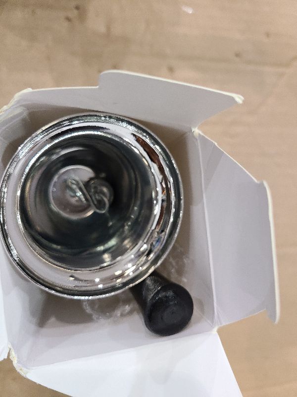 Photo 1 of 2 Pack Hand Bell, Silver Steel Bell, Ringing Bell with Handle, Dinner Bells for Inside Classroom Bell, for Food Line, Alarm, Jingles, Ringing (Silver)