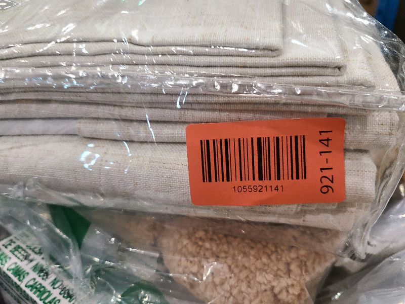 Photo 1 of 100% Blackout Linen Curtains 90 inch Length 2 Panels for Living Room Loop Pocket Pinch Pleated Black Out Drapes Cream Colored Heat Reducing Total Blackout Window Curtains for Bedroom 90 inches Long