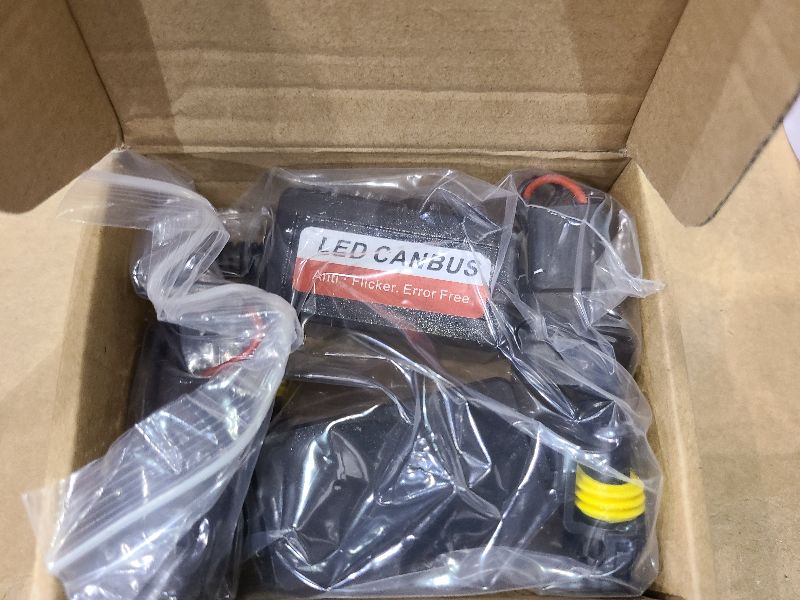 Photo 1 of 2 Pcs LED Canbus Error Free Anti Flickering Resistor Decoder, 9005/HB3/9006/HB4/9012 LED Decoder for LED Headlight Warning Canceller Capacitors Resistor