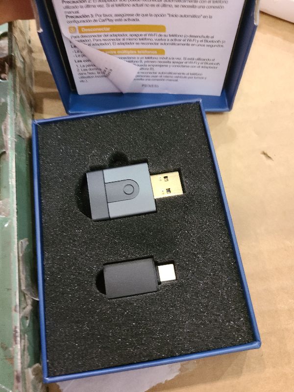 Photo 1 of 2-in-1 Mini Wireless CarPlay Adapter for Apple CarPlay & Android Auto,Upgrade Wired to Wireless, Fast Auto-Connect, Plug & Play (iOS 10+, Android 10+, 2016+ Cars)