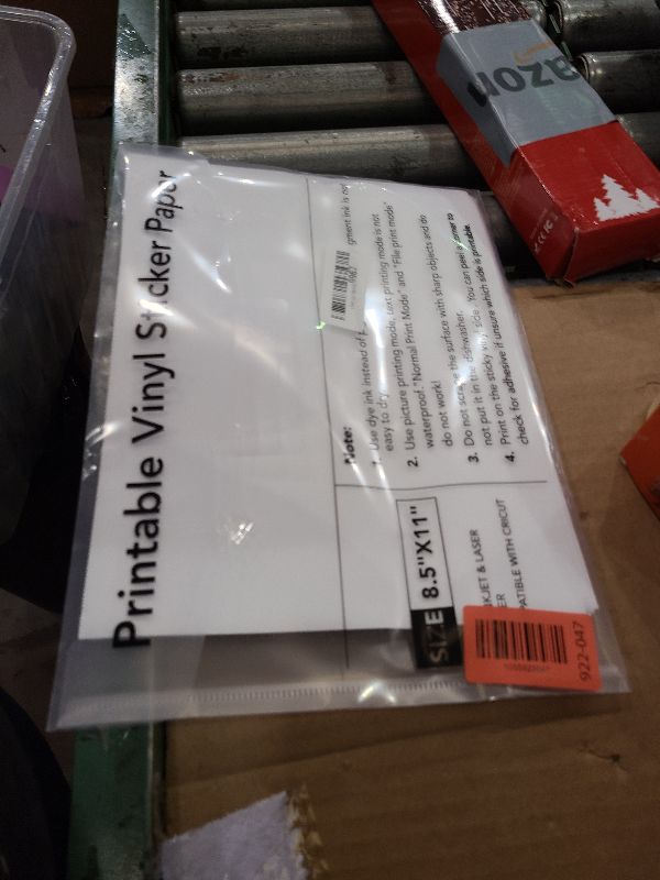 Photo 1 of 20 PCS Sticker Paper for Inkjet Printer, Printable Vinyl Sticker Paper Dries Quickly Vivid Colors, 8.5"x11" Tear Resistant Printable Vinyl, Glossy White, Inkjet & Laser Printer