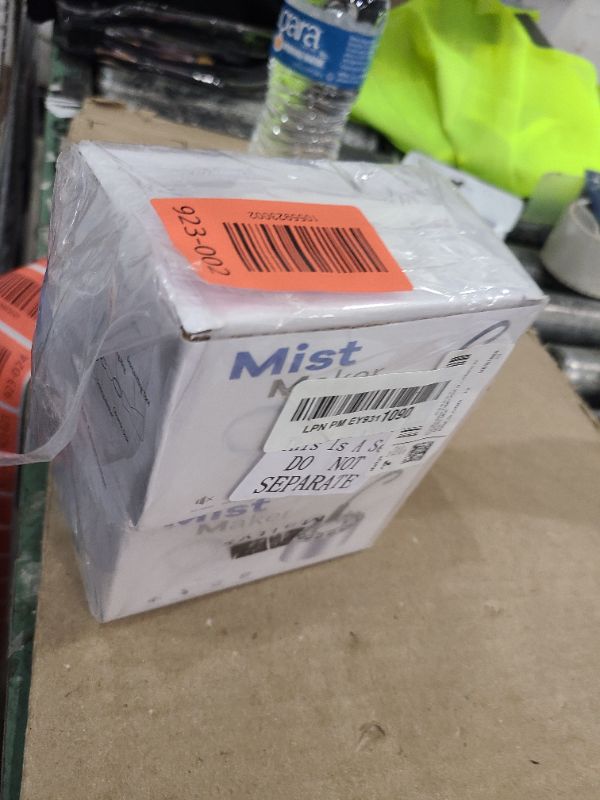 Photo 1 of 2 Pcs Mist Maker Fogger Small Ultrasonic Fog Machine Fountain Halloween Cauldron Mister Fogger Water Garden Pond Foggers Air Humidifier with 12 LED Light Flashes for Party(Light, Alloy)