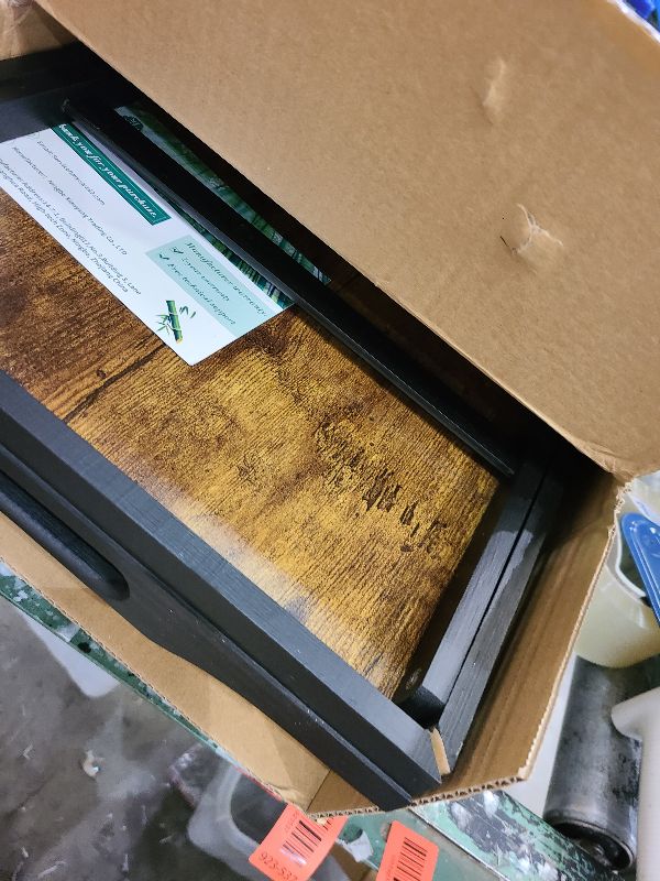 Photo 1 of 2 Pack Bed Tray Table Breakfast Trays Serving Tray Bamboo Bed Laptap Floding Legs with Handles and Phone Holders