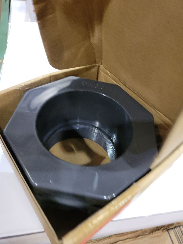 Photo 1 of 3 Inch PVC Bulkhead Fitting (NPT Threads) - Heavy-Duty Water Tank Connector Plumbing Bulkhead Pipe for Water Tank Pipe Connector, Rain Barrels, Water Tank, Aquariums, Pools