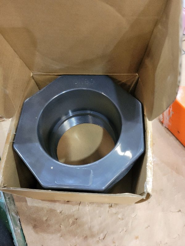 Photo 1 of 3 Inch PVC Bulkhead Fitting (NPT Threads) - Heavy-Duty Water Tank Connector Plumbing Bulkhead Pipe for Water Tank Pipe Connector, Rain Barrels, Water Tank, Aquariums, Pools