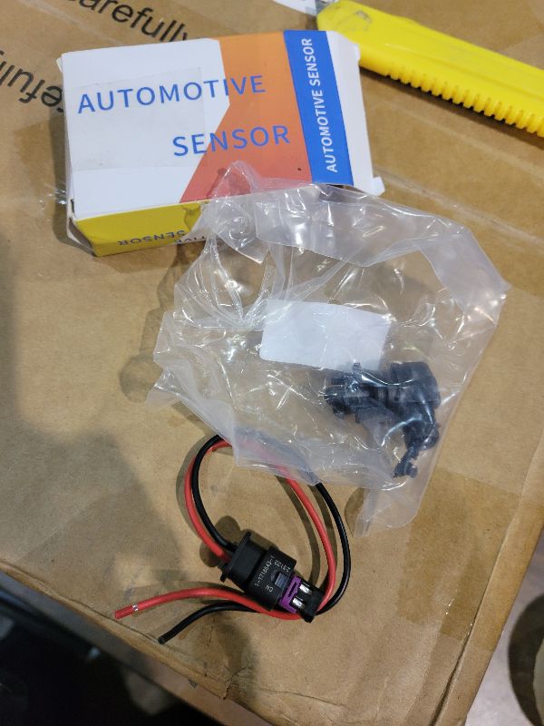 Photo 1 of 13583411 Ambient Air Temperature Sensor with Connector Pigtail Harness Compatible with Buick Chevy Cadillac GMC