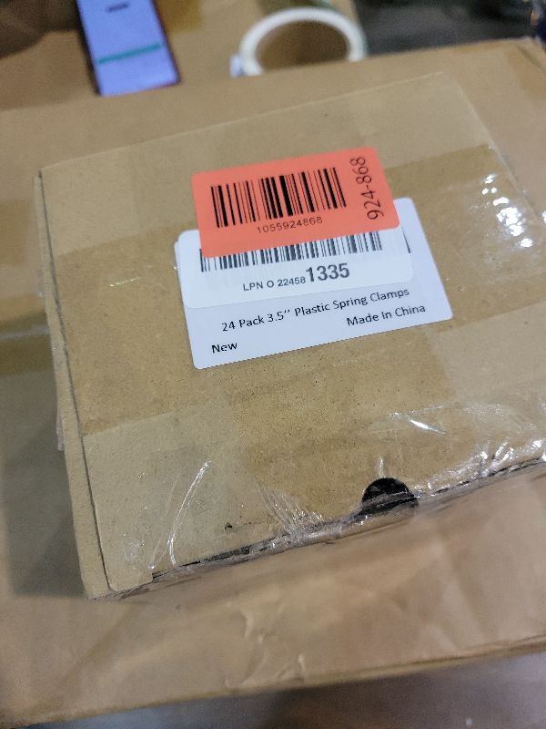 Photo 1 of 24 Pack 3.5 inch Plastic Spring Clamps, Black Heavy Duty Clips, Backdrop Clips, Plastic Clamps for Crafts, Backdrop Stand, Woodworking, Photography