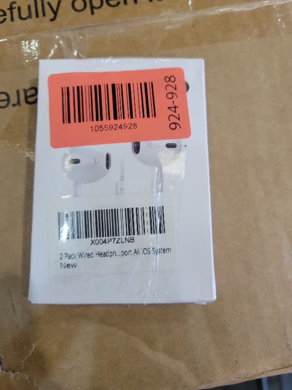 Photo 1 of 2 Pack Wired Headphones for iPhone Earbuds with Built-in Microphone & Volume Control Nosie Reduction Earphones Headsets Compatible with iPhone 14 13 12 11 Pro Max XS XR X 8 7, Support All iOS System