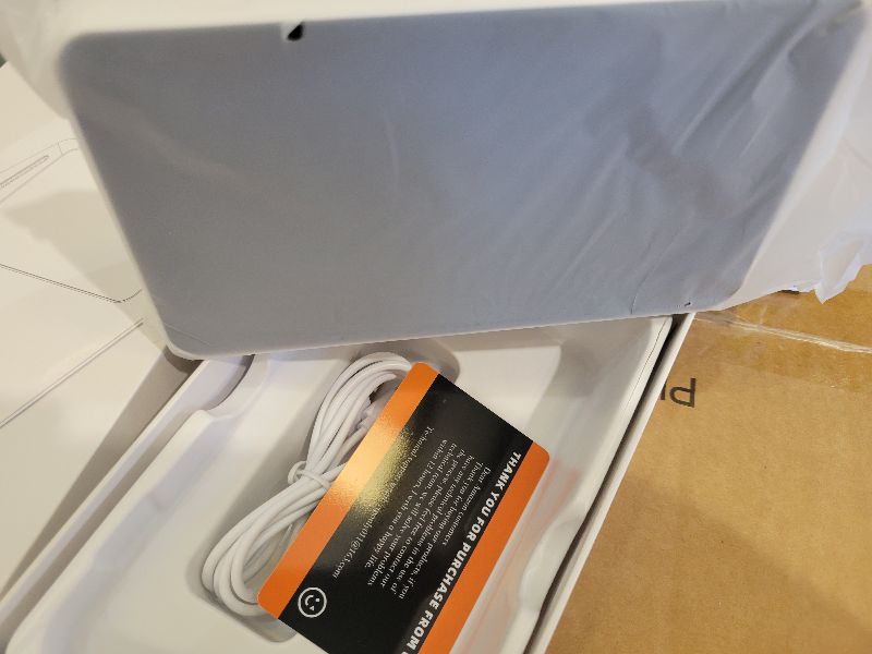 Photo 1 of 11-in-1 Air Quality Monitor, Indoor CO2/VOC/AQI/PM2.5/Thermometer/Humidity Monitor, Portable Smart Air Quality Meters, Air Quality Tester for Home Office Outdoor, Battery Powered (White)